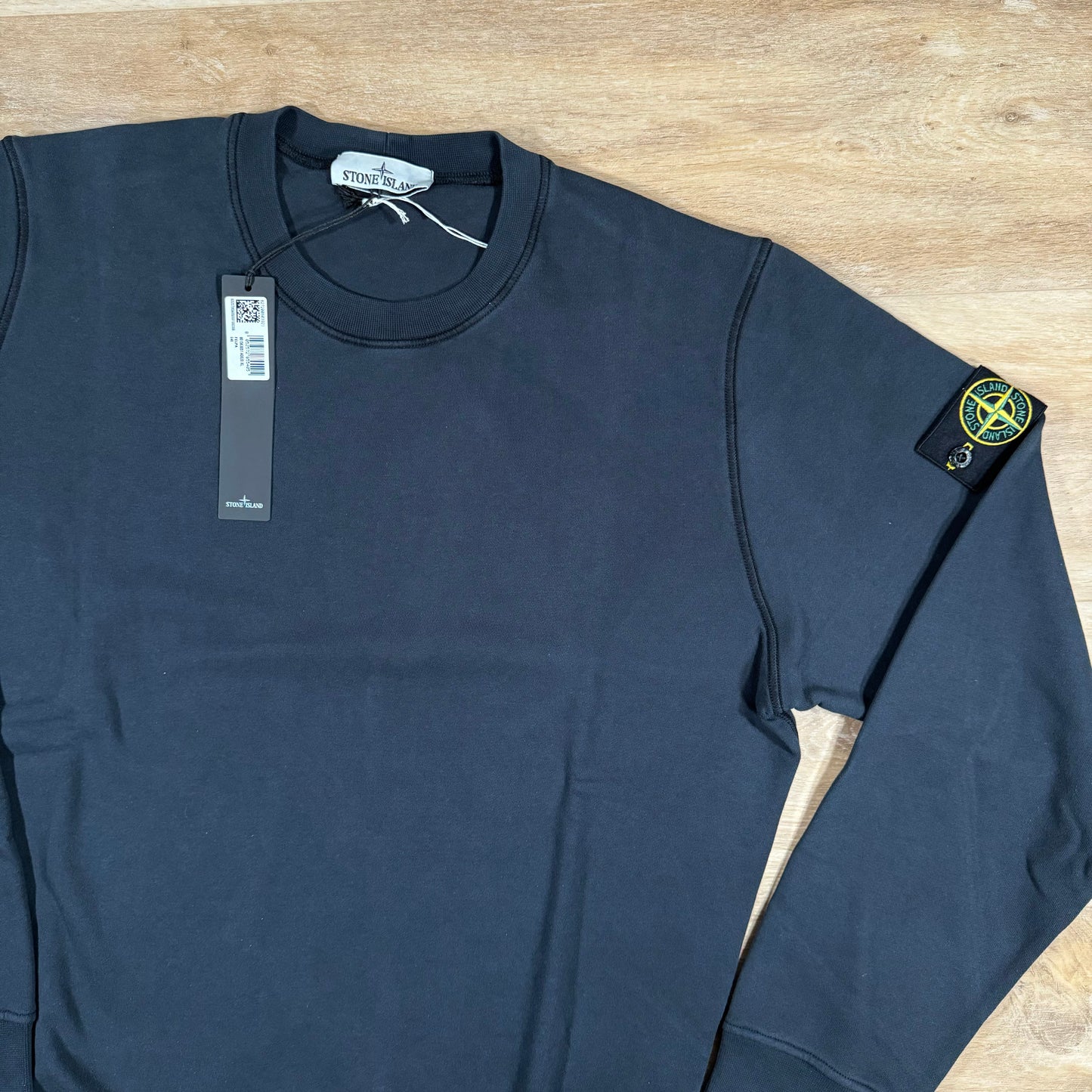 Stone Island Organic Cotton Fleece Sweatshirt in Navy