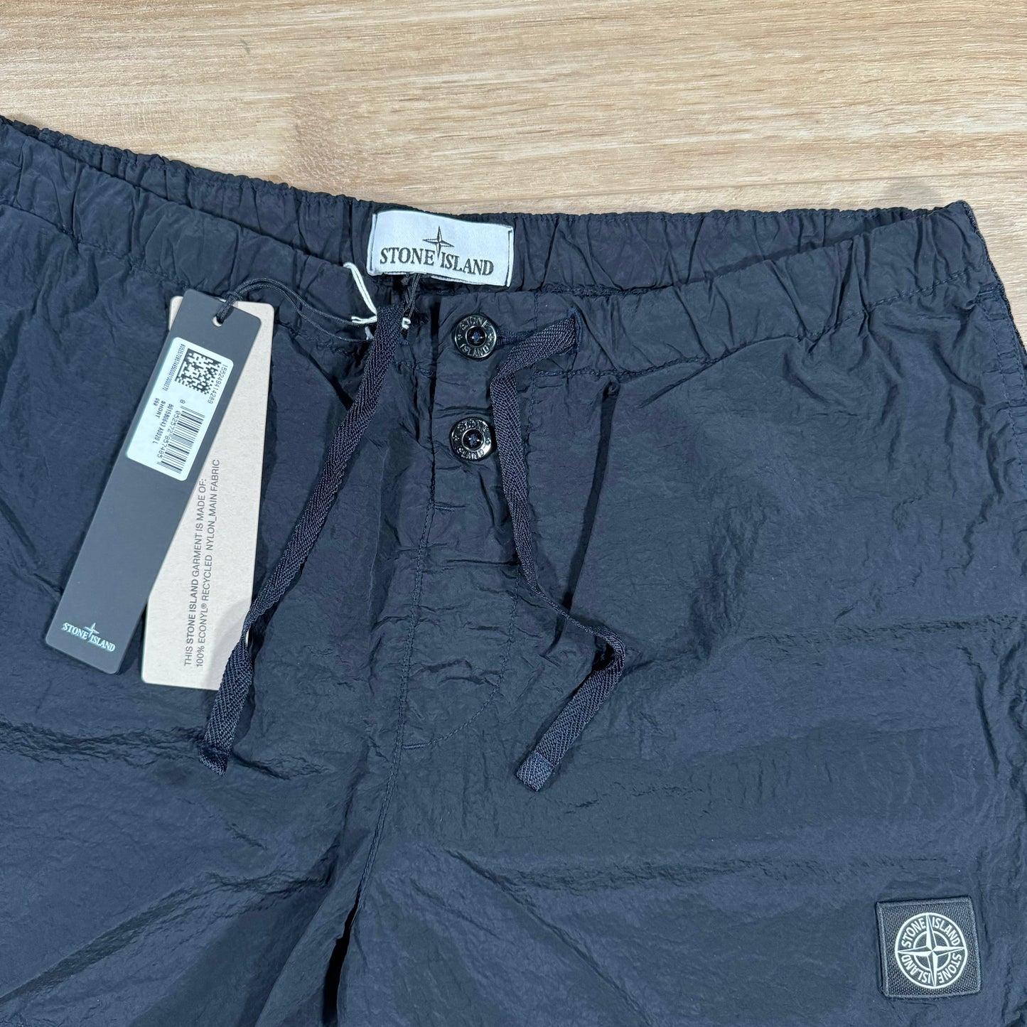 Stone Island Nylon Metal Button Swim Shorts in Navy