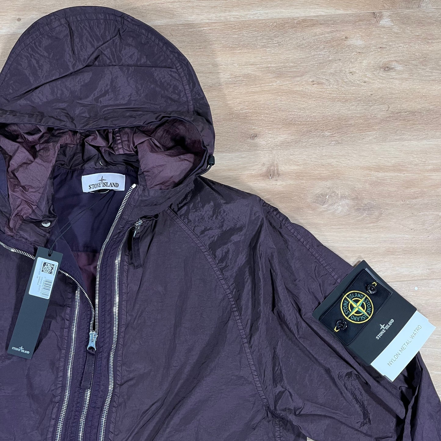Stone Island Nylon Metal Watro-TC Convertible Jacket in Burgundy