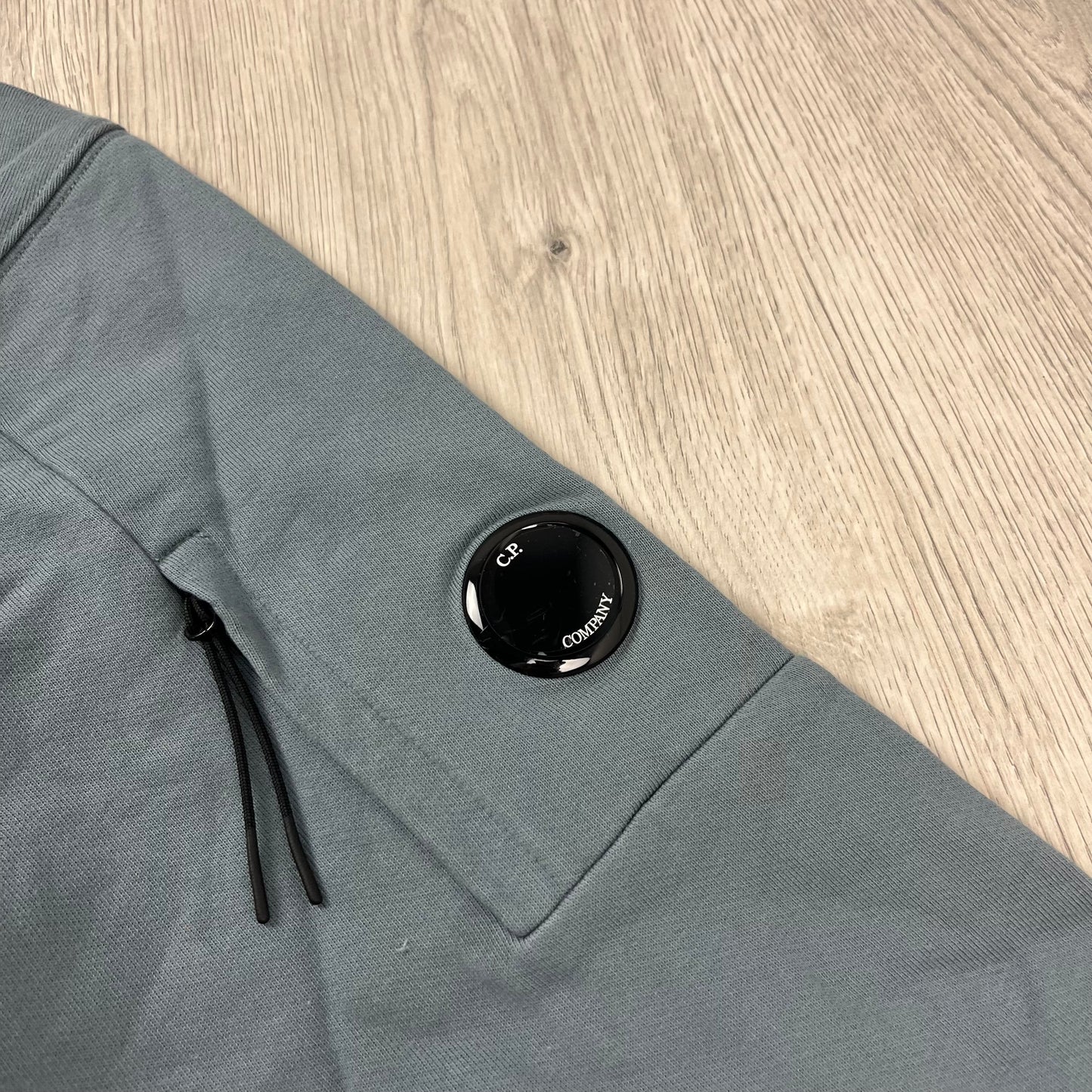 CP Company Raised Fleece Hoodie - Stormy