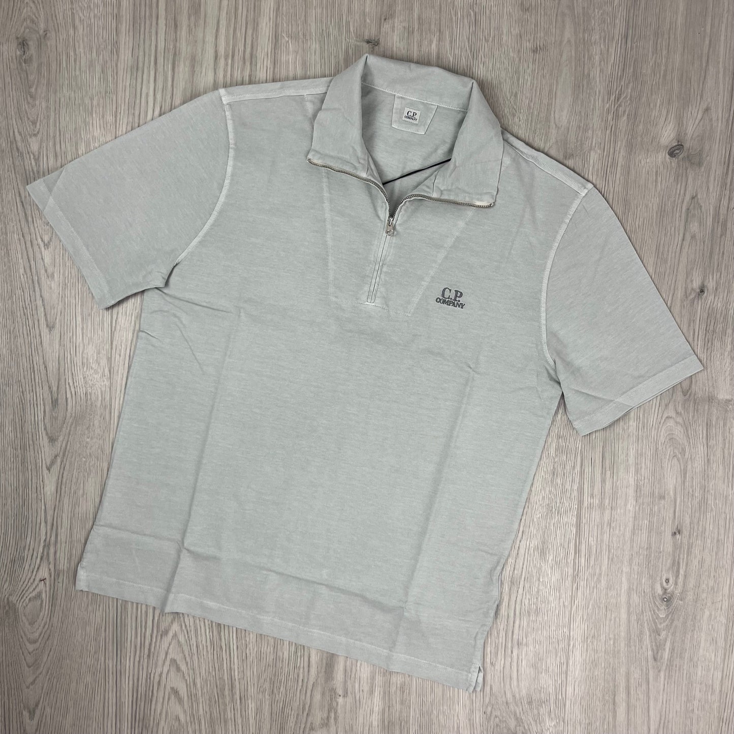 CP Company Zip Polo Shirt - Blue Fox