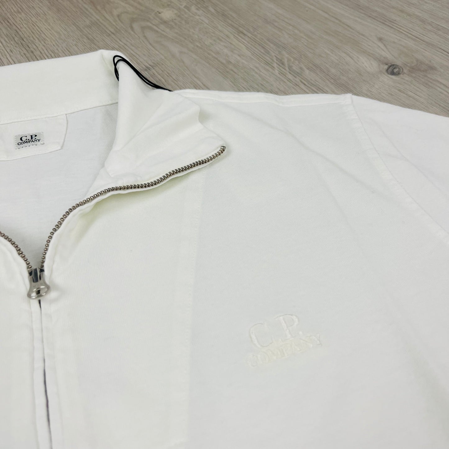 CP Company Zip Polo Shirt - White