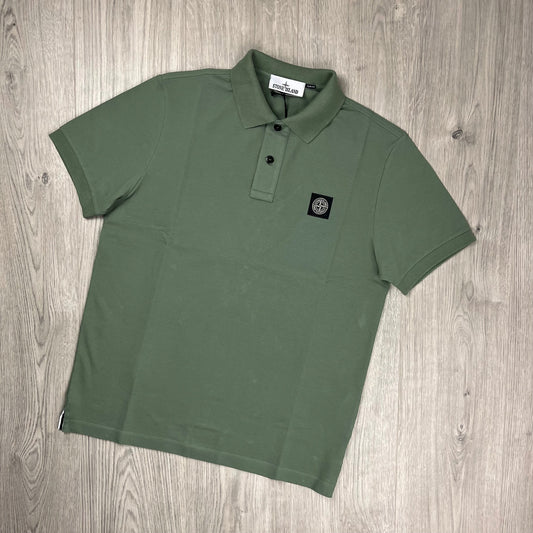 Stone Island Patch Polo Shirt - Sage